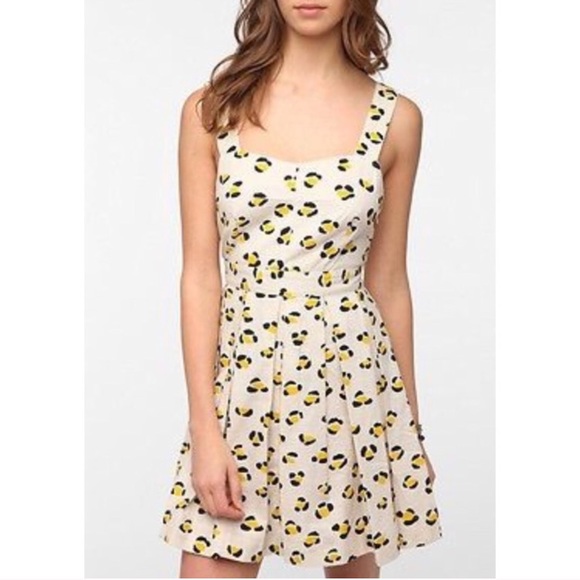 cream leopard print dress